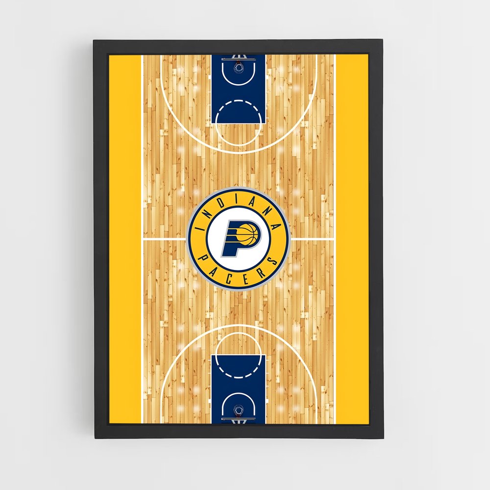 Poster Court des Pacers – affiche Basketball (vue 2)